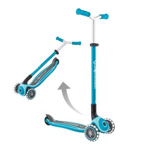 Сгъваема тротинетка с три колела Globber Master lights - синя
