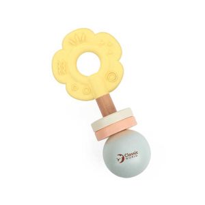 Сензорна дървена играчка-гризалка Цвете Classic World за бебета от 0+ месеца