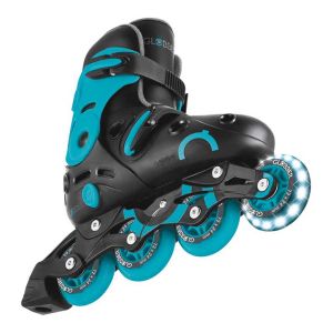 Детски ролери със светещи колела GLOBBER GO SKATES, размер 34-37 - сини