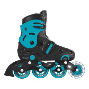 Детски ролери със светещи колела GLOBBER GO SKATES, размер 34-37 - сини