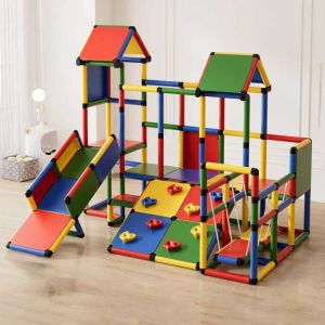 Модулен детски център Feelkids с мост и стена за катерене