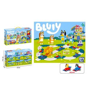 Детска писта Bluey с колички и пътни знаци