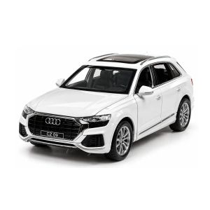 Метален джип Audi Q8, Със светлини и звуци, Бял, Без опаковка