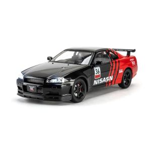 Метална кола Nissan Skyline GT-R R34, 1:18, Черен, Без опаковка