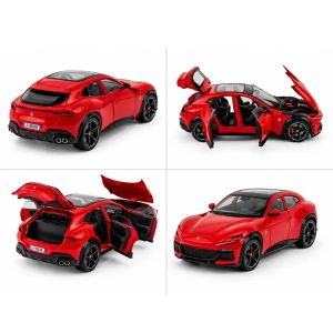 Метална кола Ferrari Purosangue 1:24 – червена, Без опаковка