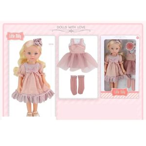 Кукла Little Milly с розова рокля и допълнителен тоалет, 33 см
