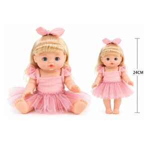 Кукла бебе Little Kate с розова рокля и руса коса, 24 см