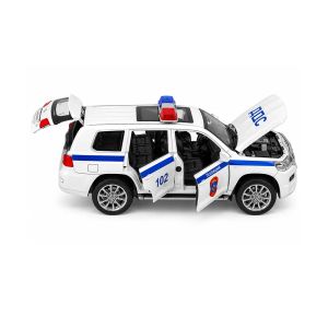 Метален джип, Toyota Land Cruiser, Полиция, Бяла, Без опаковка