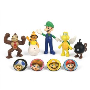 Комплект Фигури Супер Марио, Super Mario, Със значки