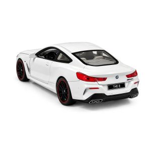Детски автомобил BMW, Метален, Звук, Светлини, Бял, Без опаковка