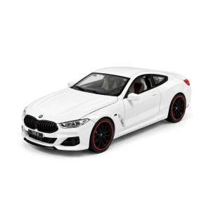 Детски автомобил BMW, Метален, Звук, Светлини, Бял, Без опаковка