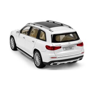 Метален джип mercedes GLS 580, С отварящи се врати, Бяла, Без опаковка