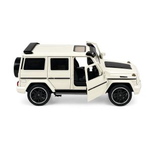 Метален джип Mercedes G class Brabus, Със звук и светлини, Бял, Без опаковка