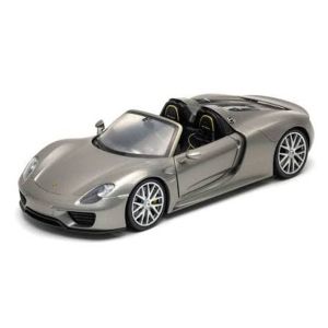 Метална кола Porsche 918 Spyder, 1:24, сива – Welly