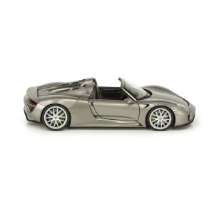 Метална кола Porsche 918 Spyder, 1:24, сива – Welly
