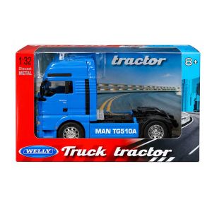 Метален камион влекач MAN TGA 510A, 1:32, син – Welly