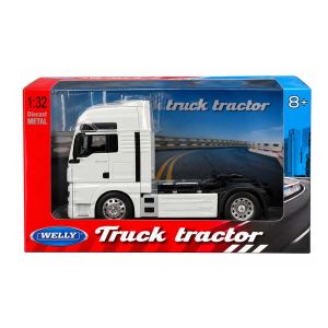 Метален камион влекач MAN TGX XXL, 1:32, бял – Welly