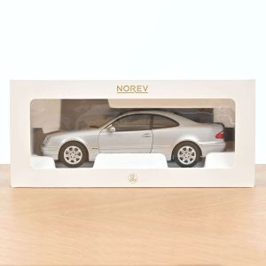 Метална кола Mercedes-Benz CLK-Class Coupe 2000, 1:18, сребриста – Norev