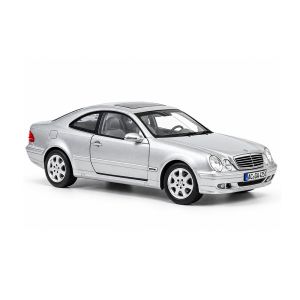 Метална кола Mercedes-Benz CLK-Class Coupe 2000, 1:18, сребриста – Norev