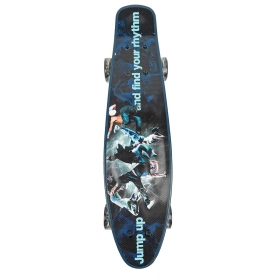 Скейтборд пениборд, 55,5Х14,5 см , Светещи гуми, черен
