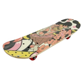 Скейтборд с дъска от клен , 58.5 х 17 см, шарен