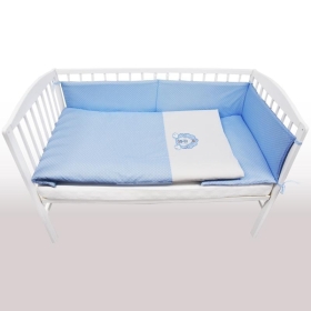 Бебешки спален комплект от 3 части - лъвче син