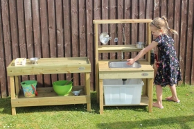 Детска кухненска мивка за игра на открито