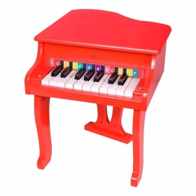 Детски дървен роял - червен