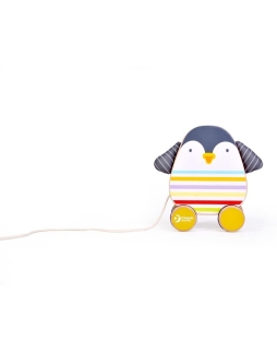 Детско дървено пингвинче за дърпане