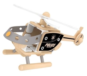 Дървен конструктор - полицейски хеликоптер