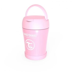Контейнер за храна от неръждаема стомана Twistshake 6+ месеца розов