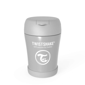 Контейнер за храна от неръждаема стомана Twistshake 6+ месеца сив