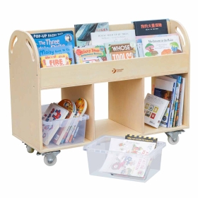 Подвижен скрин за съхранение на детски книжки